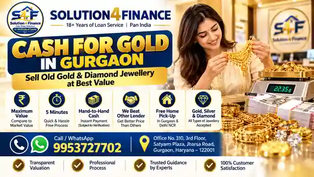 Cash for Gold in Gurgaon – Sell Old Gold & Diamond Jewellery at Best Value